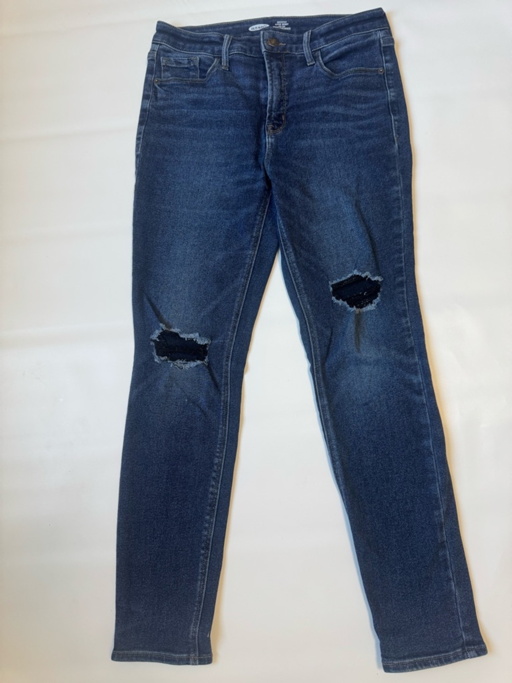 Old Navy Rockstar Super Skinny Jeans Size 8 High Rise Distressed Stretch